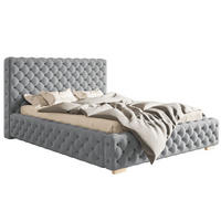 BETT Grau BEN 15 Gepolstert Mit Bettkasten 140x200 cm - Grau, Textil (140/200cm) - Sepro Meble
