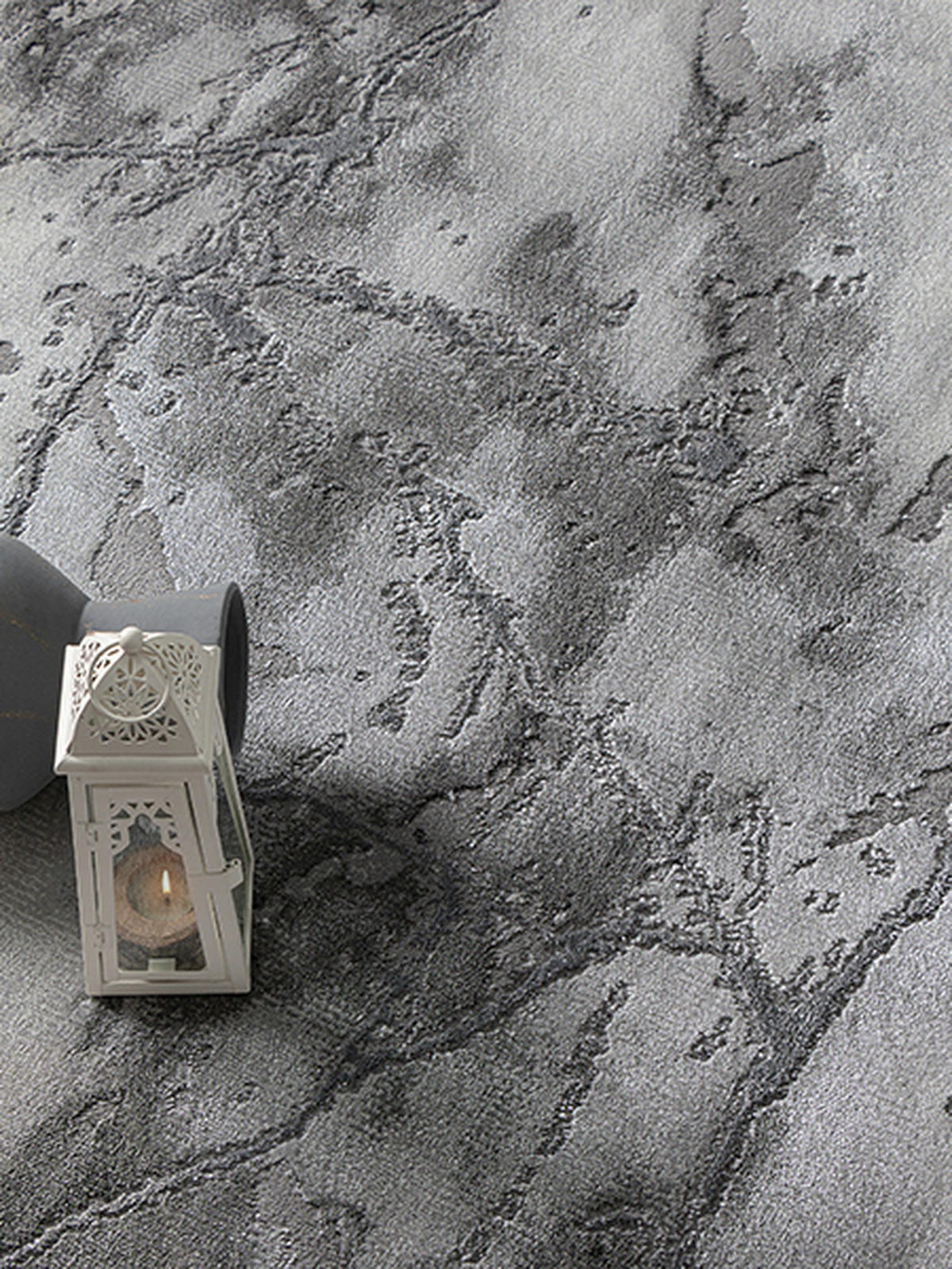 KURZFLORTEPPICH Abstrakt SVEDA Polypropylen Grau 160 x 230 cm - Grau, Textil (160/230cm) - KADIMA DESIGN