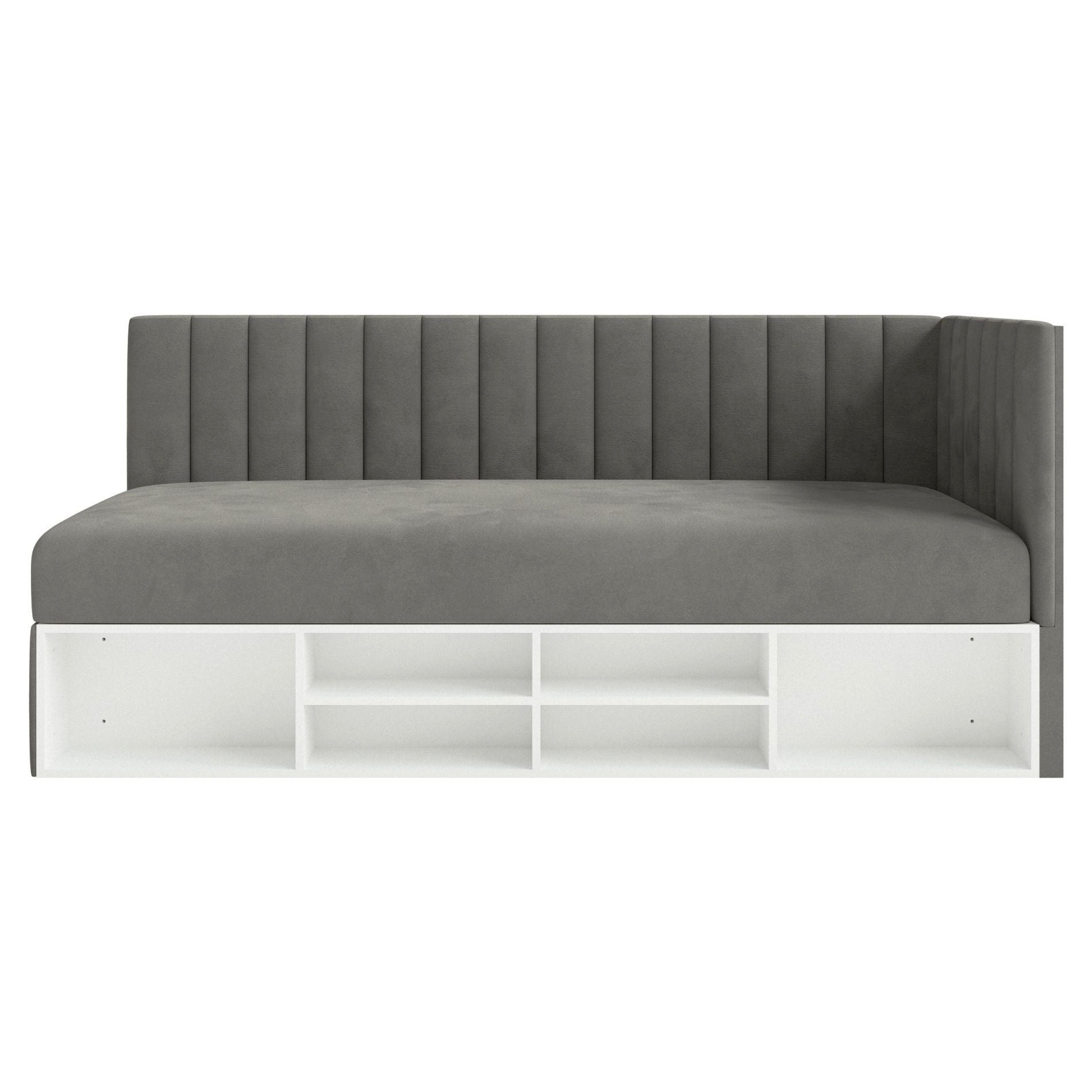 Selsey POSTEL PRO MLÁDEŽ Ventrio tmavě šedá sametový potah Easy-Clean 90x200 cm