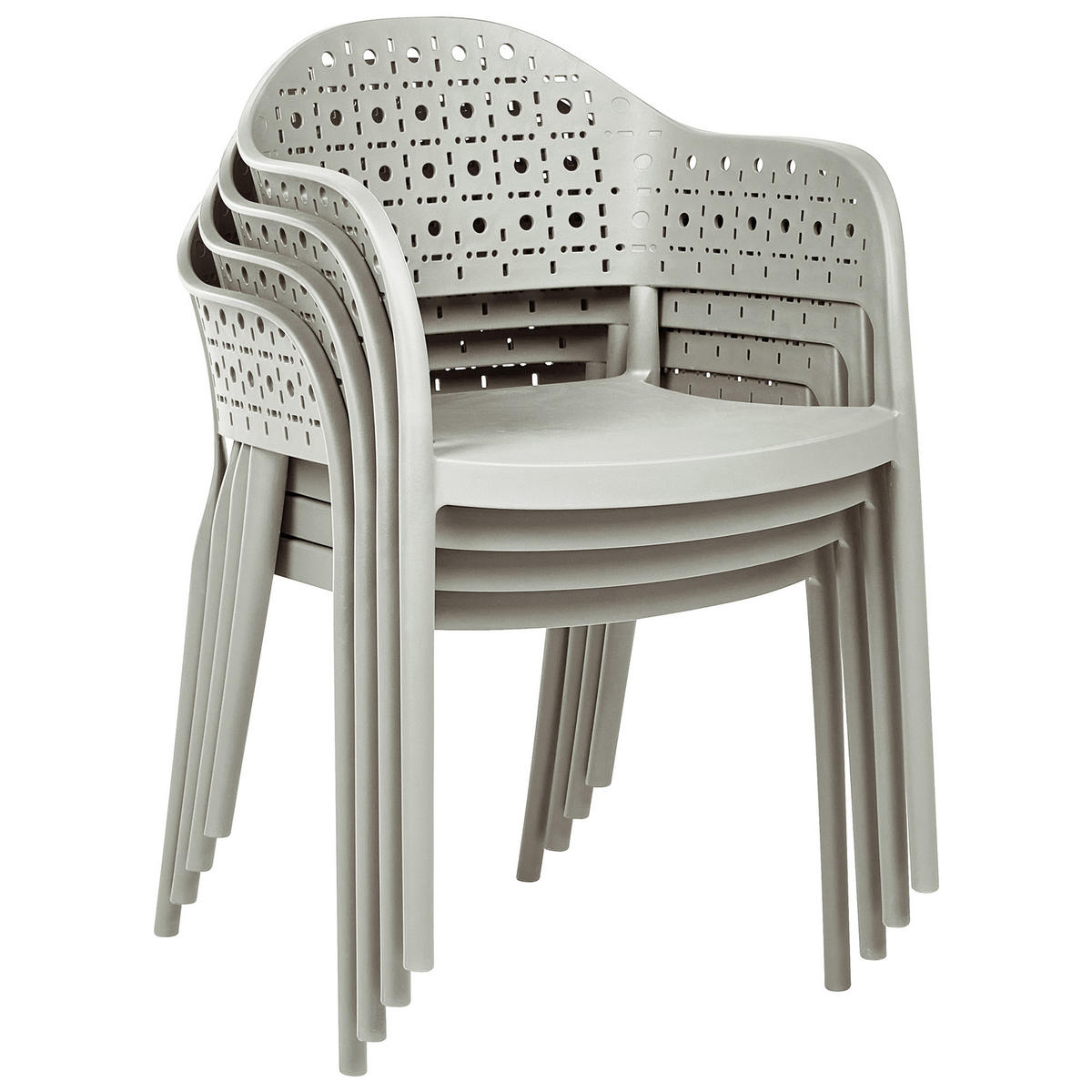 STUHL 4er-Set Hellgrün Narino - Hellgrün, Kunststoff (55/78/50cm) - Beliani