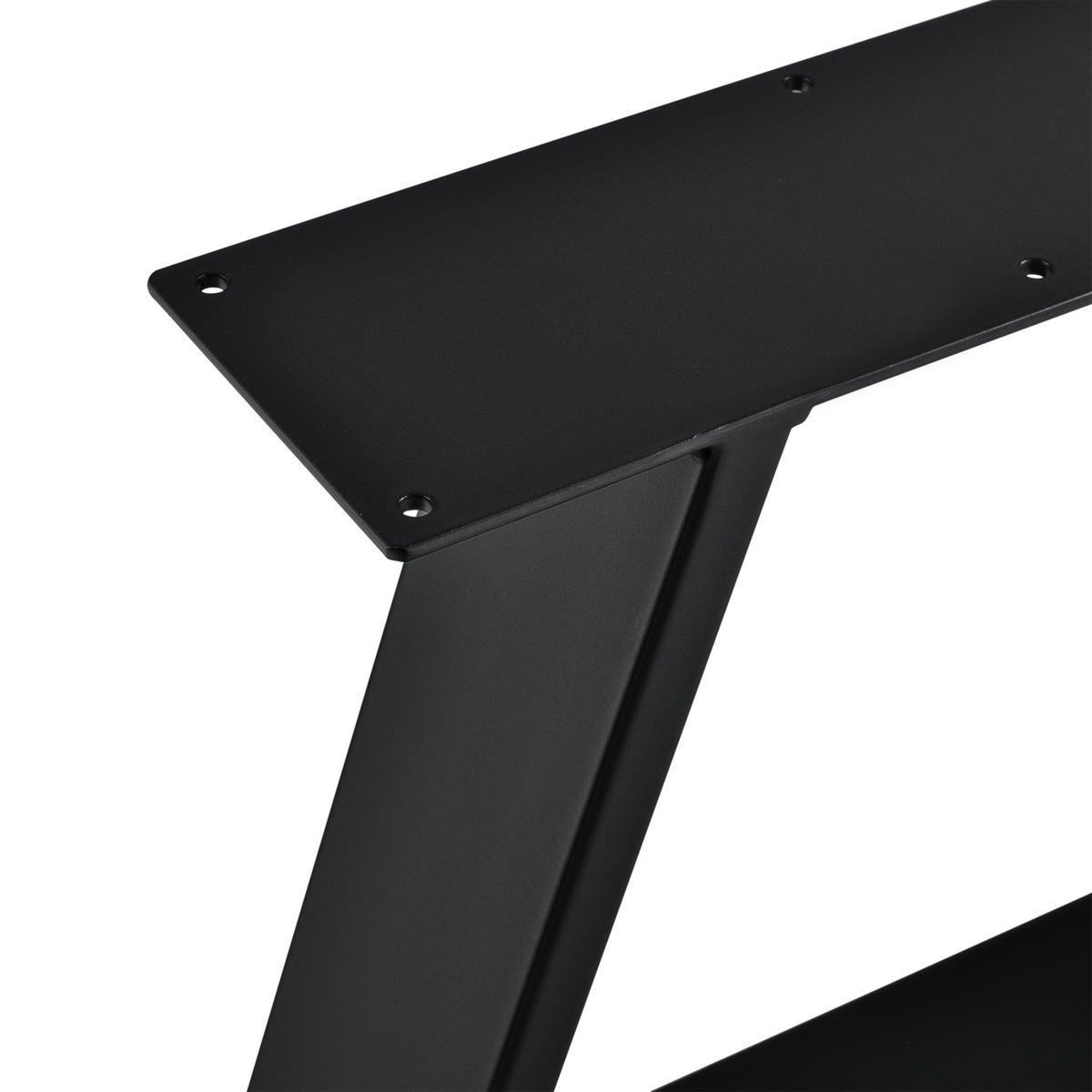 TISCHGESTELL-SET 2-TLG. Eschau - Schwarz, Metall (40/40/10cm) - [en.casa]