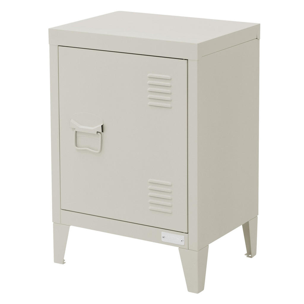 ML-DESIGN NOČNÍ STOLEK Světle šedý 40x30x58 cm z oceli