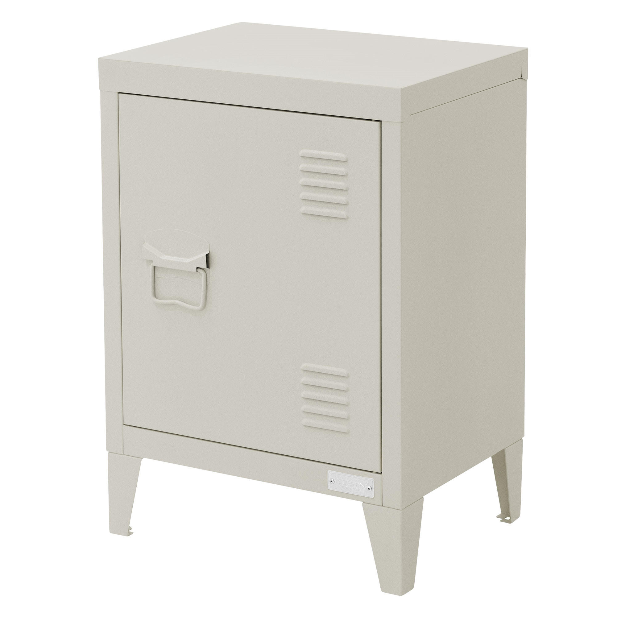 NACHTTISCH Hellgrau 40x30x58 cm aus Stahl - Hellgrau, Metall (40/58/30cm) - ML-DESIGN