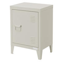 NACHTTISCH Hellgrau 40x30x58 cm aus Stahl - Hellgrau, Metall (40/58/30cm) - ML-DESIGN