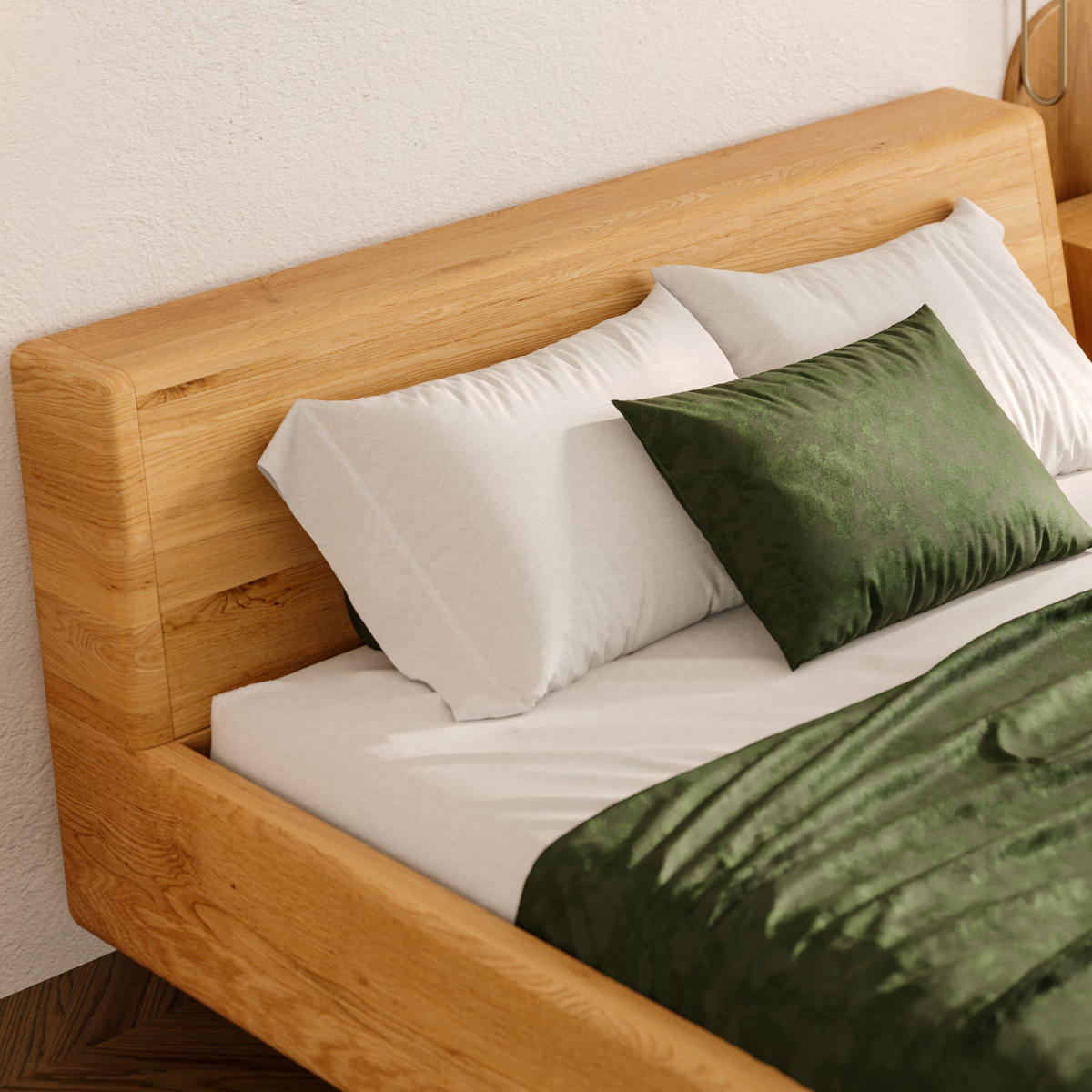 MASSIVHOLZBETT Calma Tilt aus Eiche 200x200 cm - Eichefarben/Braun, Holz (200/200cm) - Danzz