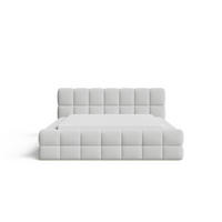 POLSTERBETT 180x200 mit Bettkasten, Lattenrost und Kopfteil, Eleganter Bouclé-Stoffbezug Weiß - Weiß, Holz (180/200cm) - Chilly