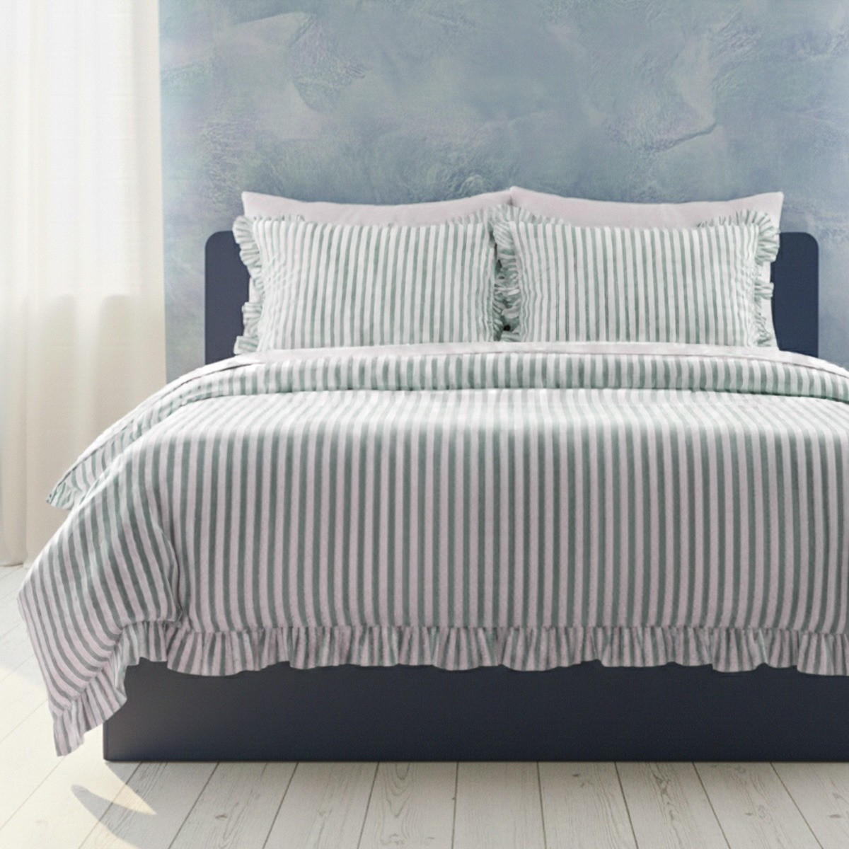 BETTWÄSCHE Trudy Pistazie 140/200 cm - Grün, Textil (140/200cm) - Homla