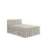 BOXSPRINGBETT VELTRA mit Topper und Bettkasten, Beige, 200x200 cm - Beige, Textil (200/200cm) - KS Home Concept
