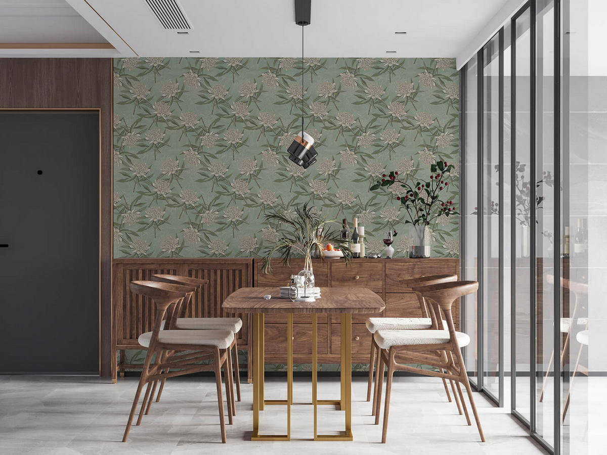 VLIESTAPETE Grün 53/1005 cm - Türkis, Textil (53/1cm) - KUNSTLOFT