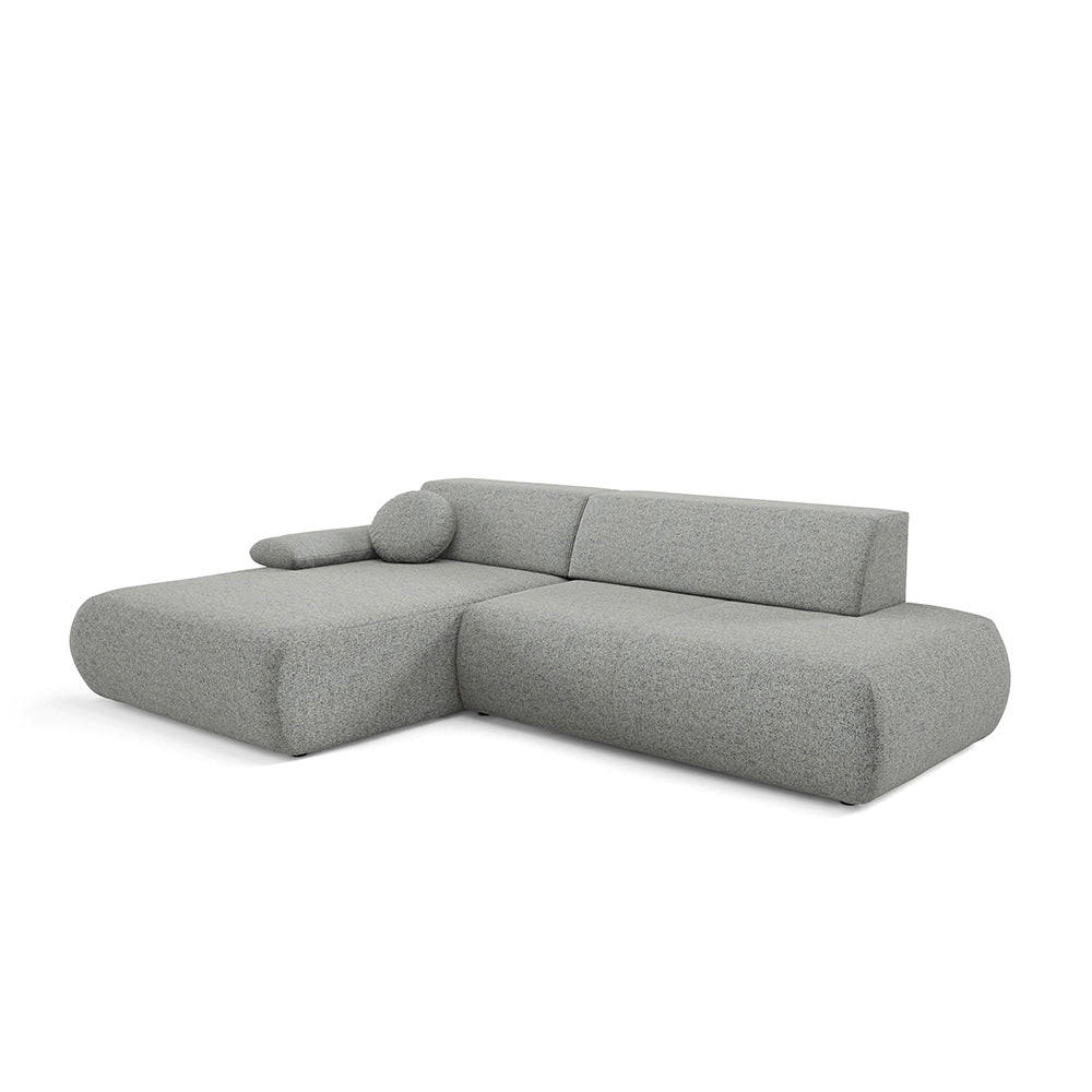 Pillovely Ecksofa Grau 286x73x173.5 cm