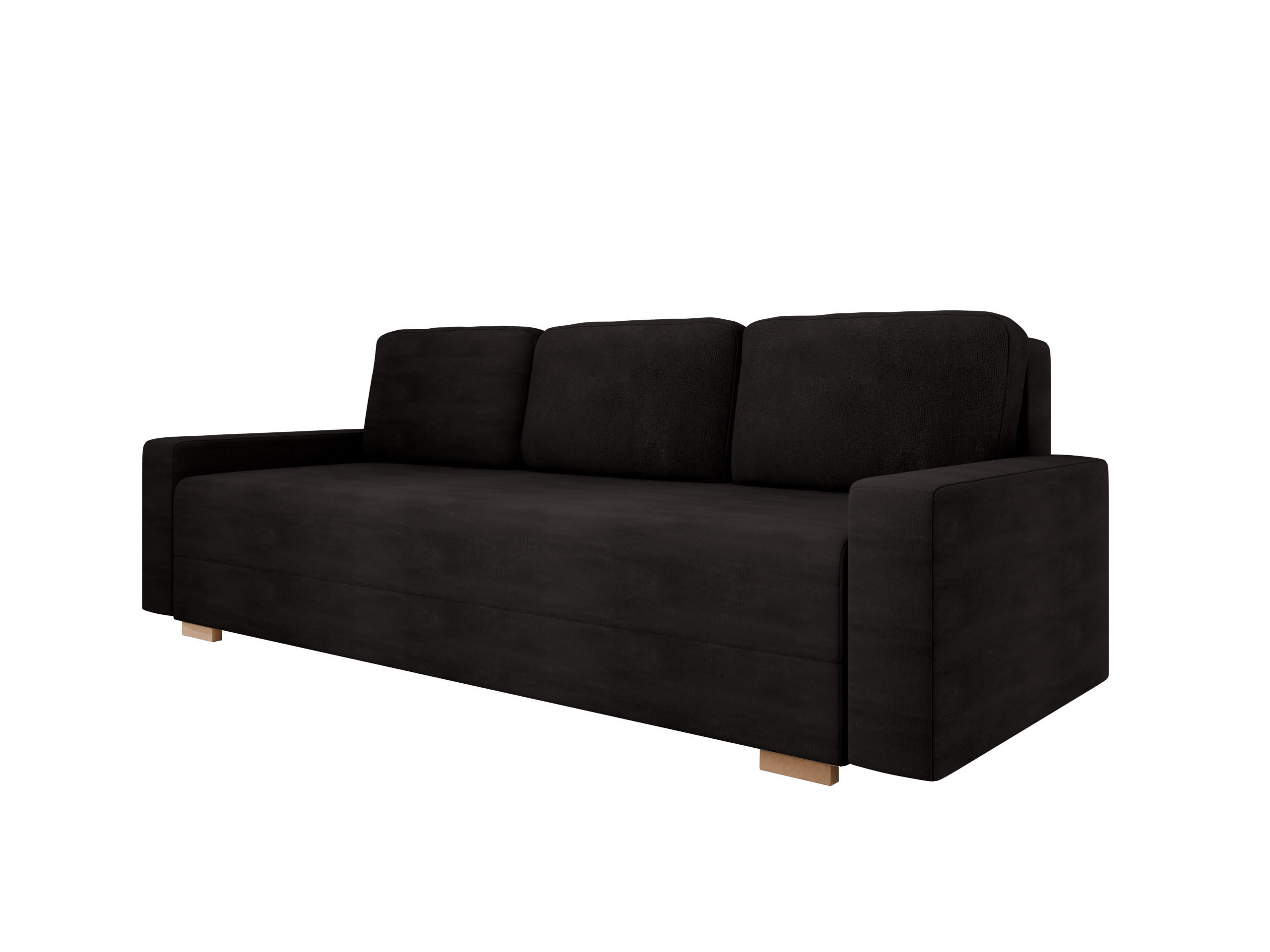 SCHLAFSOFA Celeste – modernes Design trifft auf höchsten Komfort, Schwarz - Schwarz, Holz (225/80/94cm) - Panda Möbel