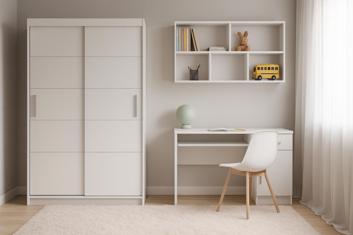 JUGENDZIMMER-SET TILL 06 3-teilig in Eiche Sonoma / Weiß matt - Eichefarben/Weiß, Holzwerkstoff (330/200/61cm) - Deine Möbel 24