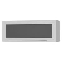 KLAPPHÄNGESCHRANK Kvantum W4BS/90 Weiß Matt / Grau Matt 90 / 32,5 / 36cm - Weiß/Grau, Holz/Holzwerkstoff (90/36/32.5cm) - Feldmann-Wohnen