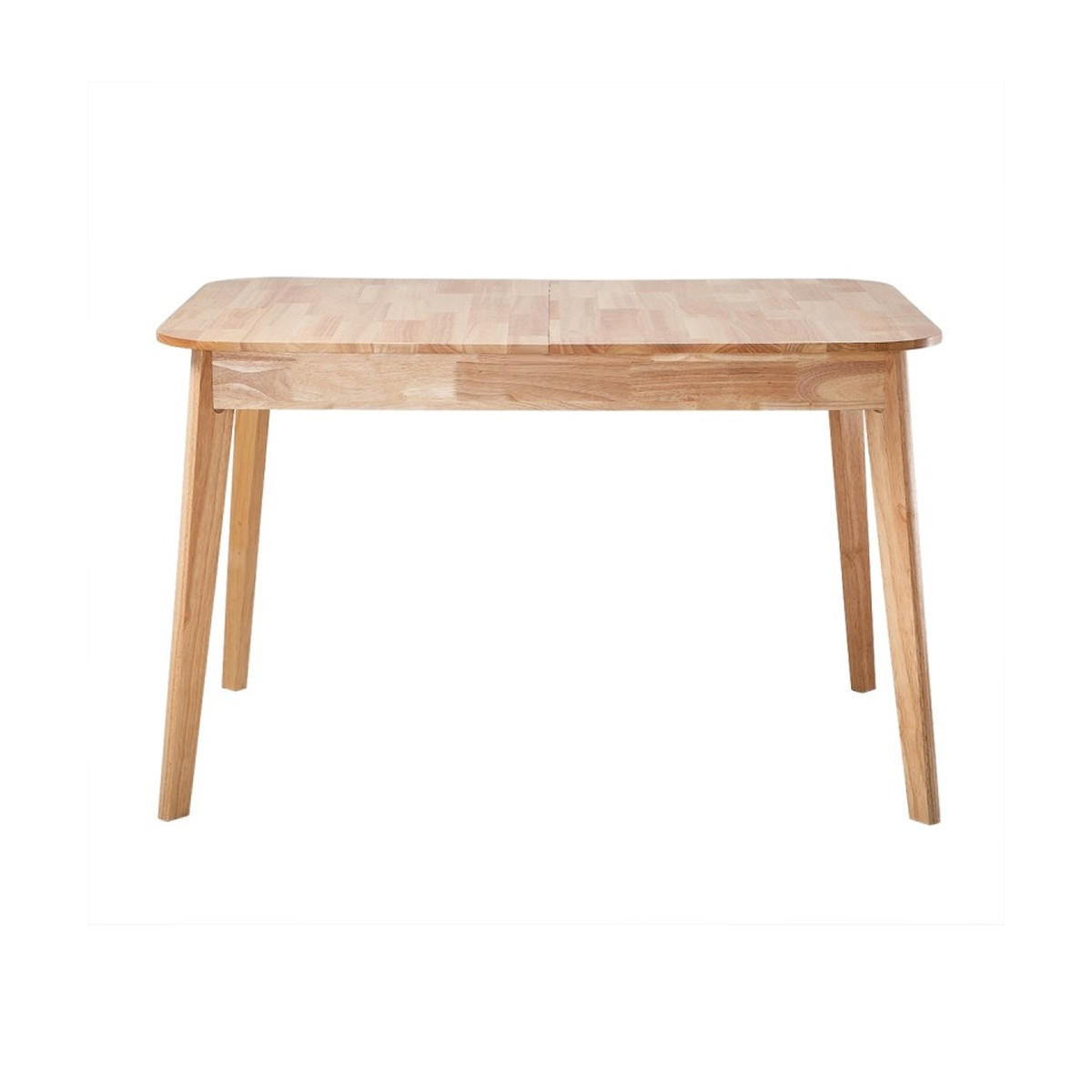 ESSTISCH Ausziehbarer 120-160 cm aus Gummibaumholz 80/75/120-160 cm - Nussbaumfarben, Holz (120/80/75cm) - Calicosy