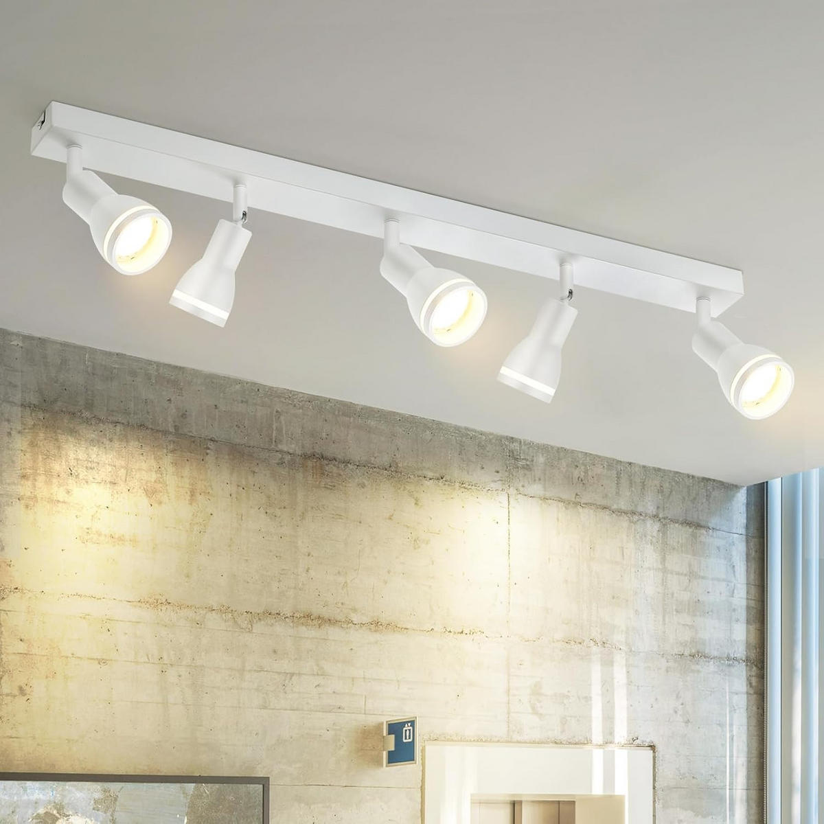 STRAHLER Eintracht 5-flammig 69/5/15.7 cm - Weiß, Metall (69/5/15.7cm) - ZMH