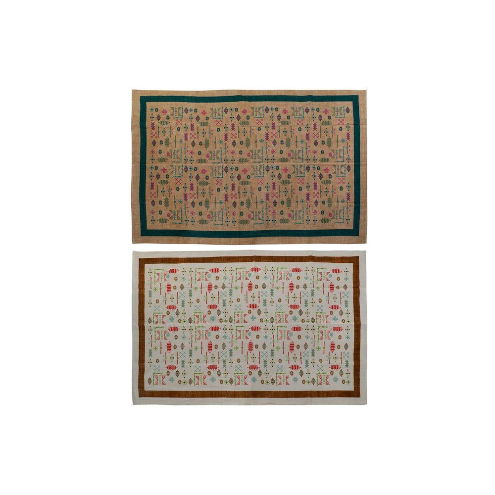 TEPPICH Weiß Ikat (160 x 230 x 0,4 cm) (2 Stück) - Weiß, Textil (160/230cm) - DKD Home Decor