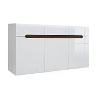 KOMODA Darrel Bela - bela, leseni material (150/84/41cm) - Petits-meubles