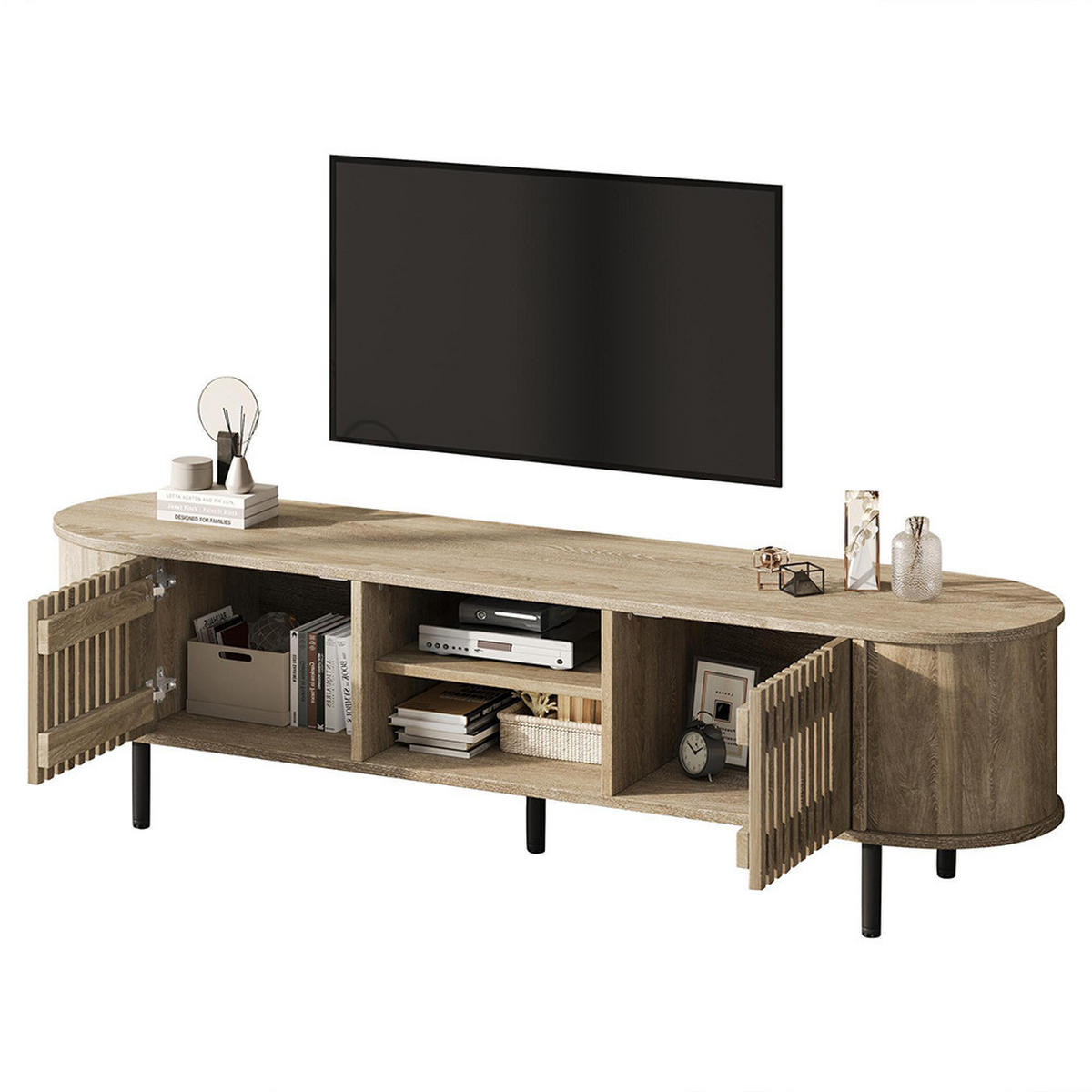 LOWBOARD in 160 x 40 x 47cm, Naturholzfarbe - Naturfarben, Holzwerkstoff (160/47/40cm) - KOMHTOM