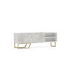 TV-ELEMENT Denasse Weiß Gold - Goldfarben/Weiß, Holzwerkstoff (150/50.5/35cm) - Decorotika