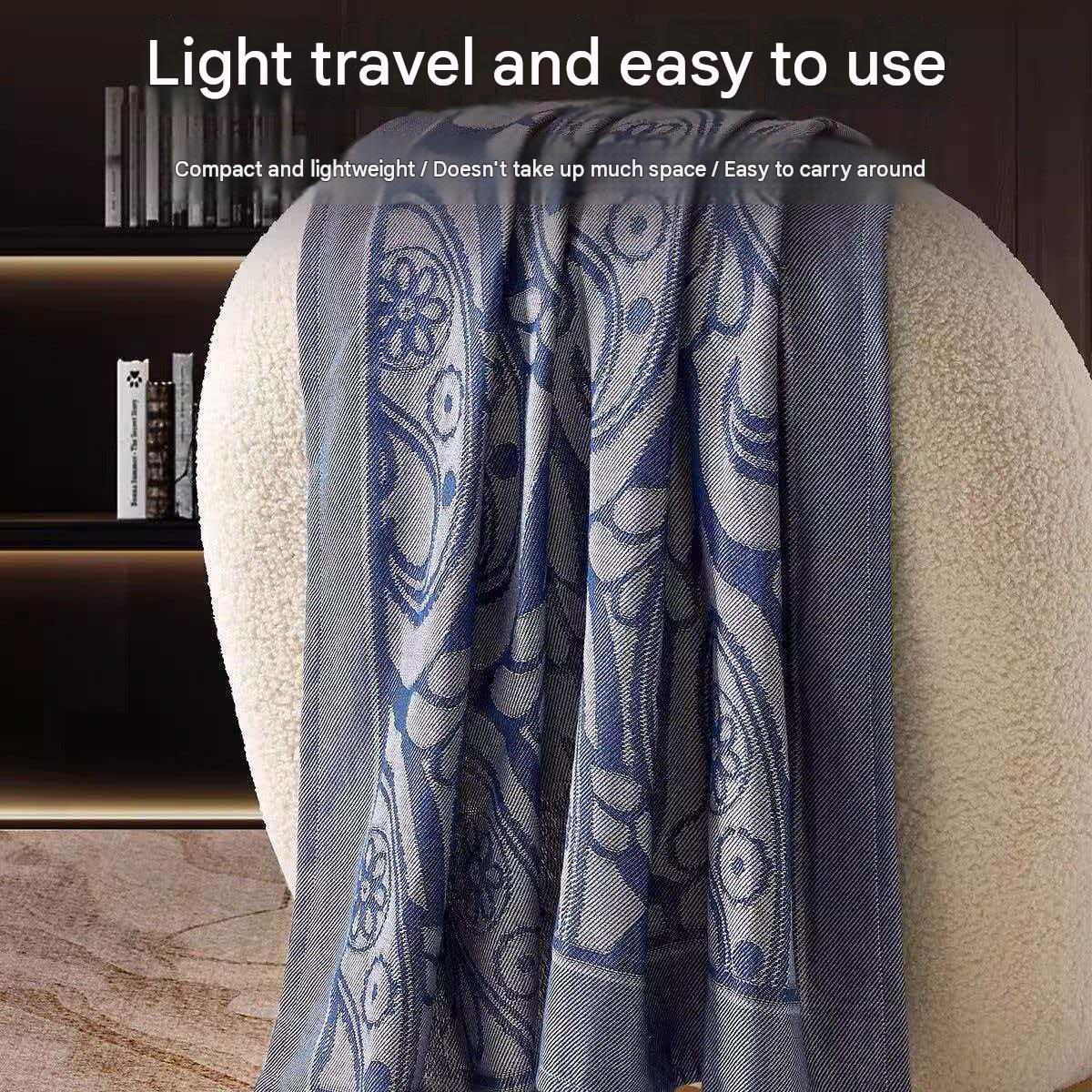 DECKE – Skandinavischer Stil 130 x 190 cm – Blau - Blau, Textil (130/190cm)