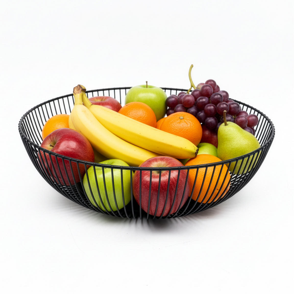 OBSTSCHALE - Schwarz, Metall (8cm) - Relaxdays