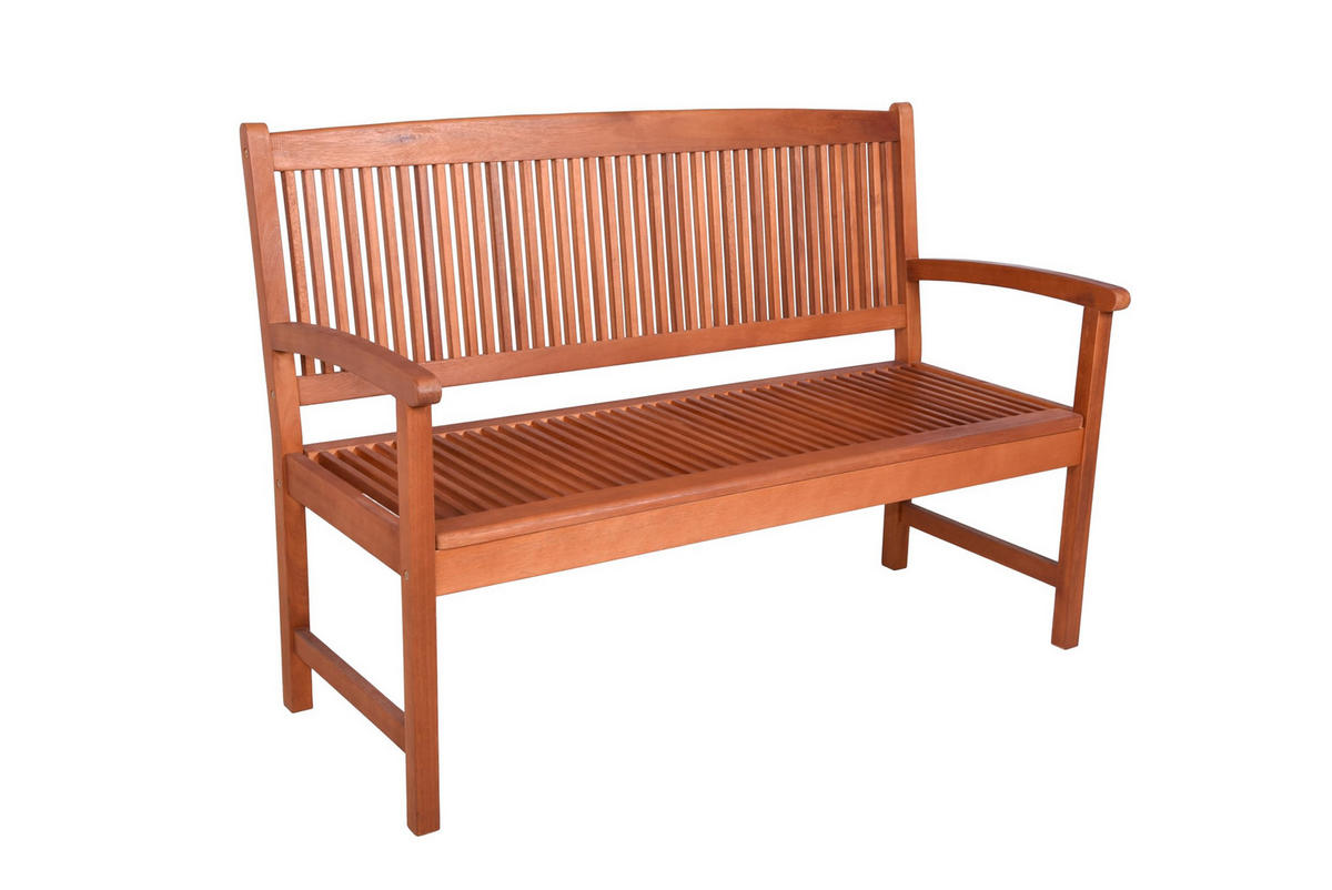 GARTENBANK Tours 2-Sitzer Terrassenbank - Hellbraun, Holz (127/90/60.6cm) - DELUKE