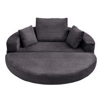 SCHLAFSOFA 173/88/60 cm Schwarz mit 3 Kissen - Schwarz, Textil (176/40/173cm) - Oxeza