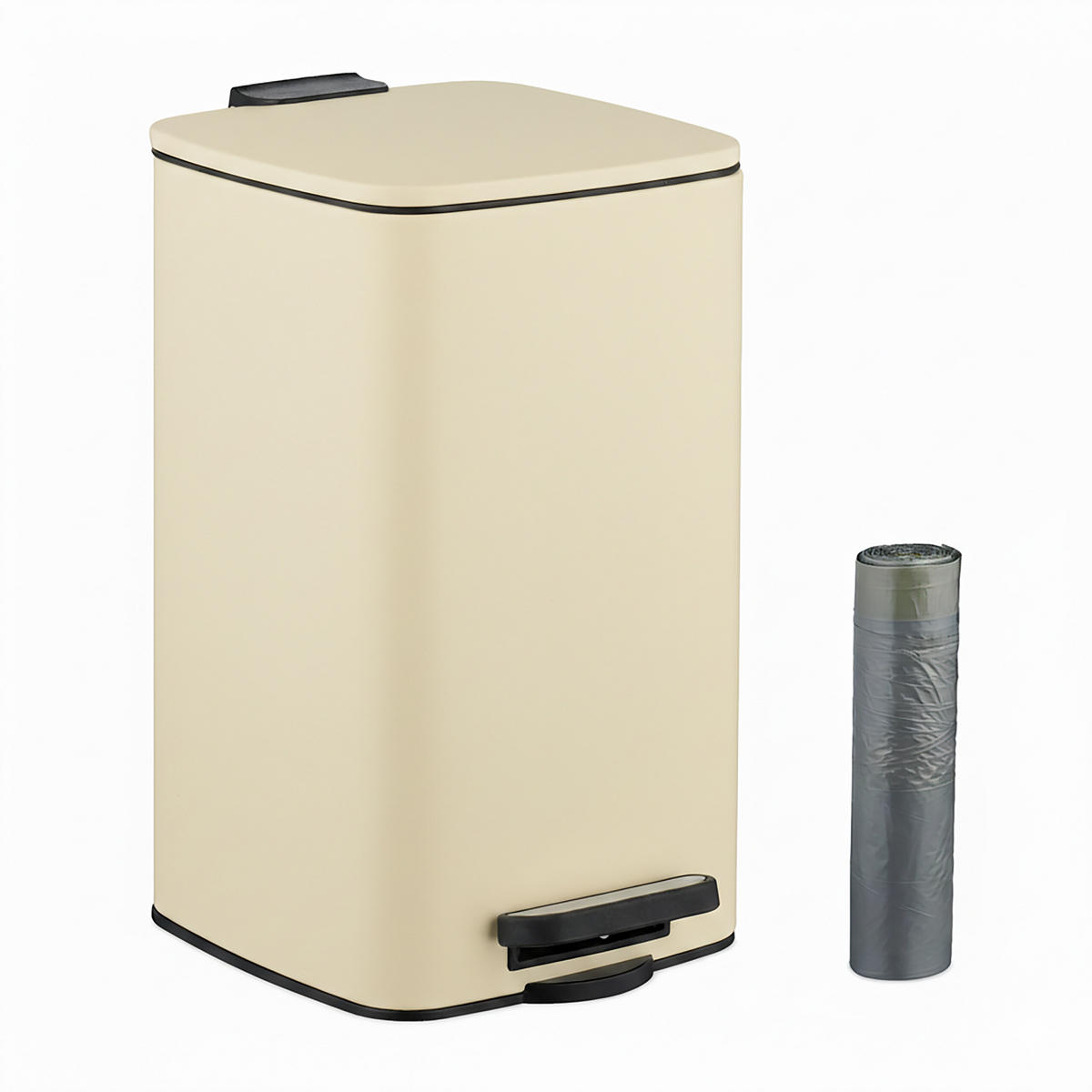 KOZMETICKÝ kôš - béžová, kov/plast (20/33.5/23.5cm) - Relaxdays