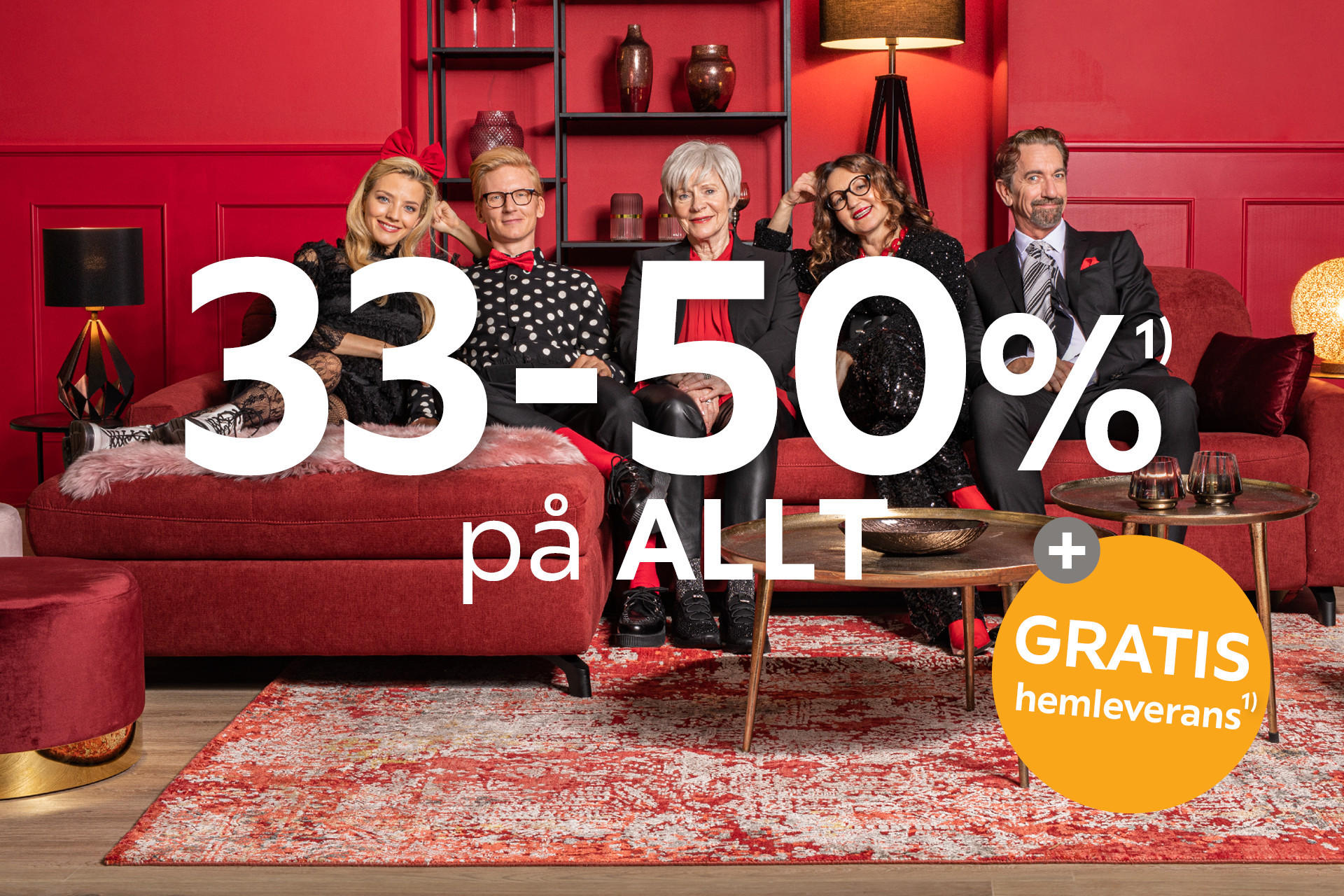 33-50%¹⁾ på ALLT