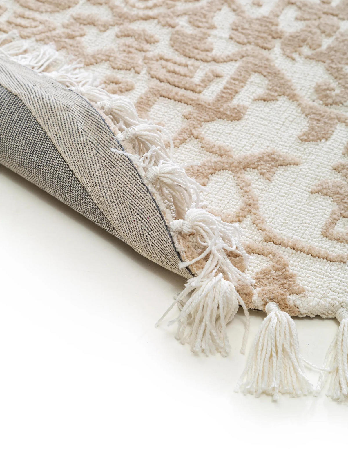 TEPPICH rund Elias Beige ø 150 cm rund - Beige, Textil (150/150cm) - benuta Nest