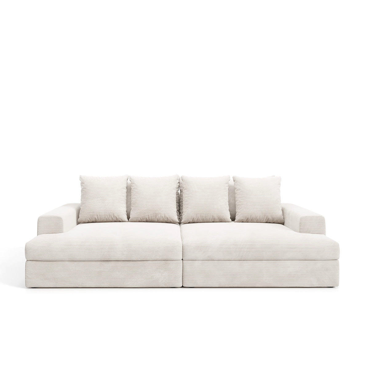 SOFA Paola 3 Sitzplätze Weiß - Weiß, Holz (272/86/167cm) - Petits-meubles