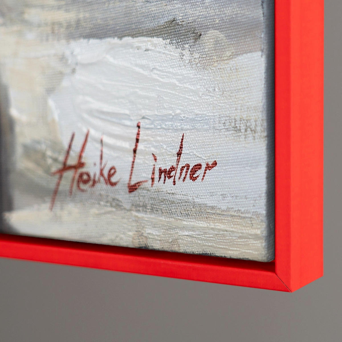 GEMÄLDE Städtische Atmosphäre Schattenfugenrahmen Rot 140x100 cm - Rot, Holz (140/100cm) - YS-art gallery