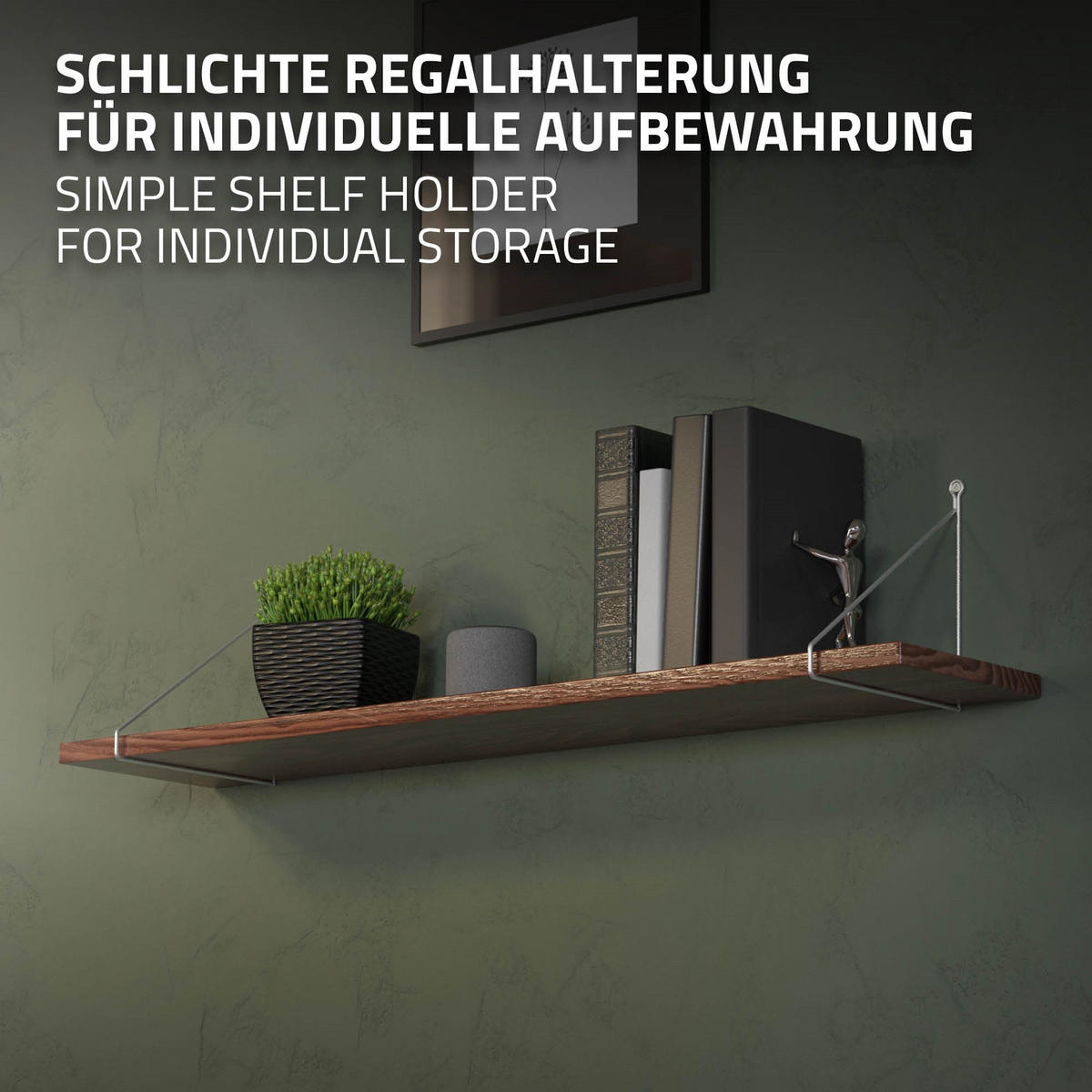 REGALHALTERUNG - Silberfarben, Metall (25/25/26cm) - ML-DESIGN