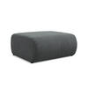 POUF Chenille Stoff Grau - Schwarz/Graphitfarben, Kunststoff/Textil (94/40/89cm) - Makamii