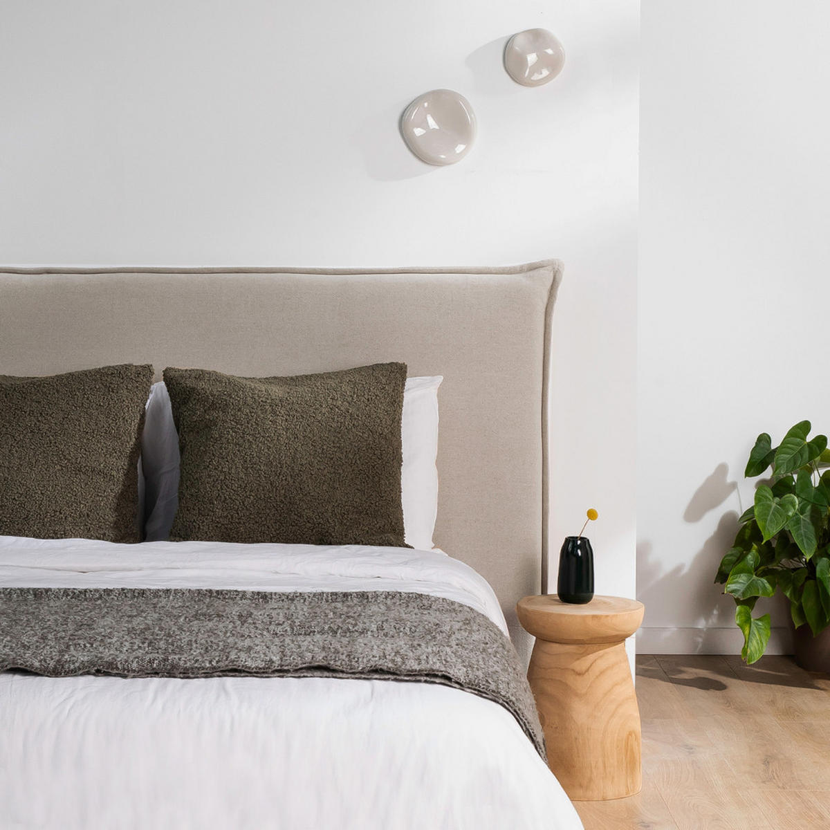 KOPFTEIL aus Baumwolle und Leinen, L170cm - Macbeth - Natürlich - Naturfarben, Textil (170/110/9cm) - Drawer