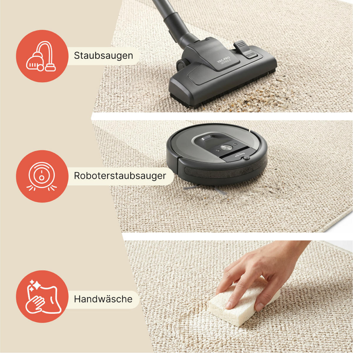 TEPPICH CALMA creme modern 80/150 cm - Creme, Textil (80/150cm) - Tapiso