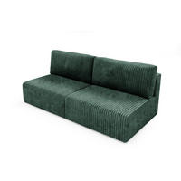 SCHLAFSOFA Natalia Xs - Grün, Holzwerkstoff/Textil (216/85/105cm) - Fun Möbel