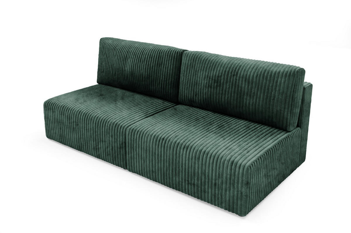 SCHLAFSOFA Natalia Xs - Grün, Holzwerkstoff/Textil (216/85/105cm) - Fun Möbel