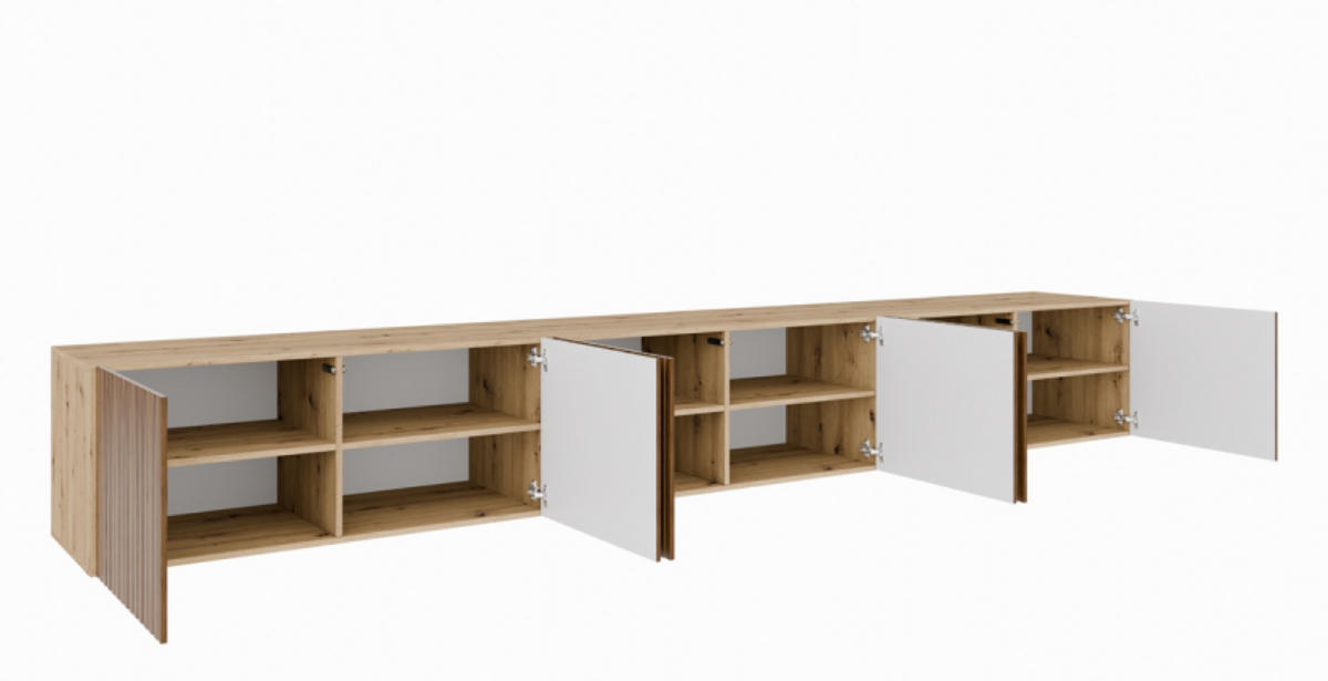 TV-SCHRANK Artisan+Katania RIO Geschlossen 300 cm 300x40x41 cm - Eiche Artisan/Braun, Holzwerkstoff (300/41/40cm) - Sepro Meble