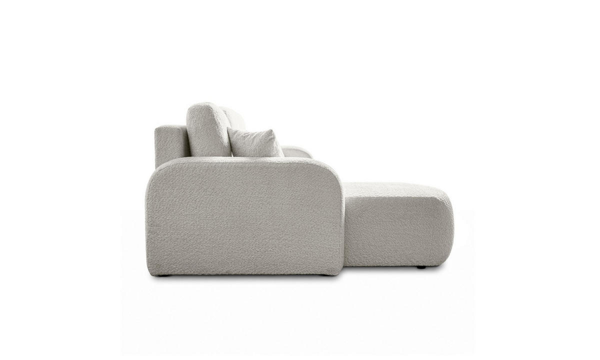 ECKSOFA PALOMA L 235/155/85 cm Coral 65 - Ecru, Textil (235/155cm) - Lookway