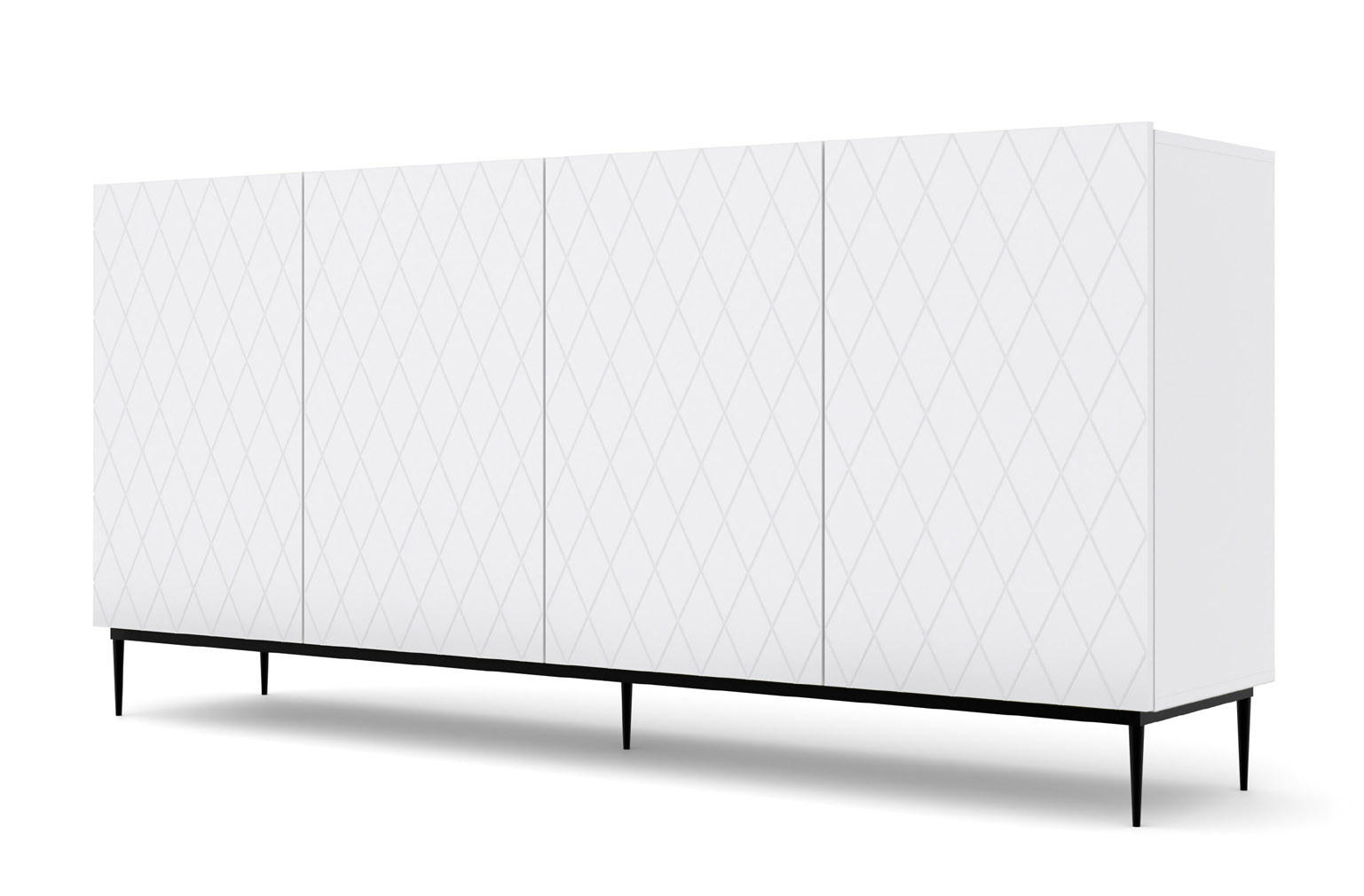 KOMMODE Weiß, Schwarz 193/90/40 - Schwarz/Weiß, Holzwerkstoff (193/90/40cm) - RAUMHIRSCH FURNITURE