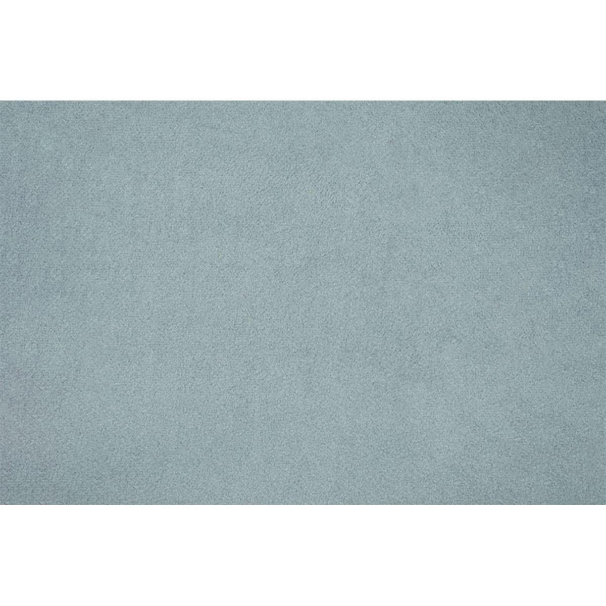 KOPFTEIL gepolstert - Gesteppt – blaugrauer Samtstoff - 90 cm - Beige/Blaugrau, Karton/Holz (90/120/10cm) - Sommeil de Plomb