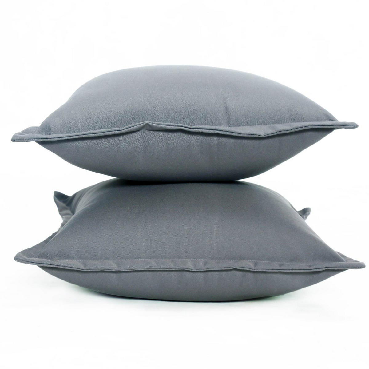 OUTDOOR-KISSEN 2er-Set grau 45/45 cm - Grau, Textil (45/45cm) - Homescapes
