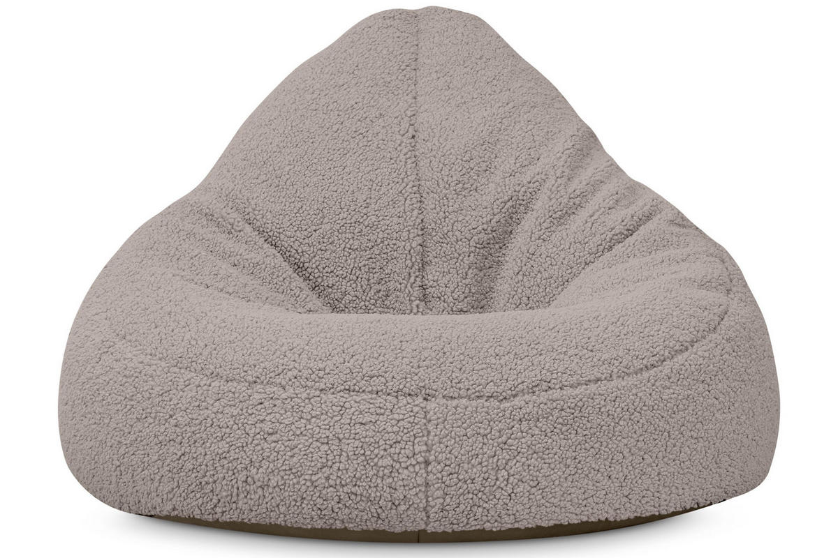 SITZSACK COSMO aus Bouclé, Hellbraun - Hellbraun, Textil (85/80/85cm) - KONSIMO®