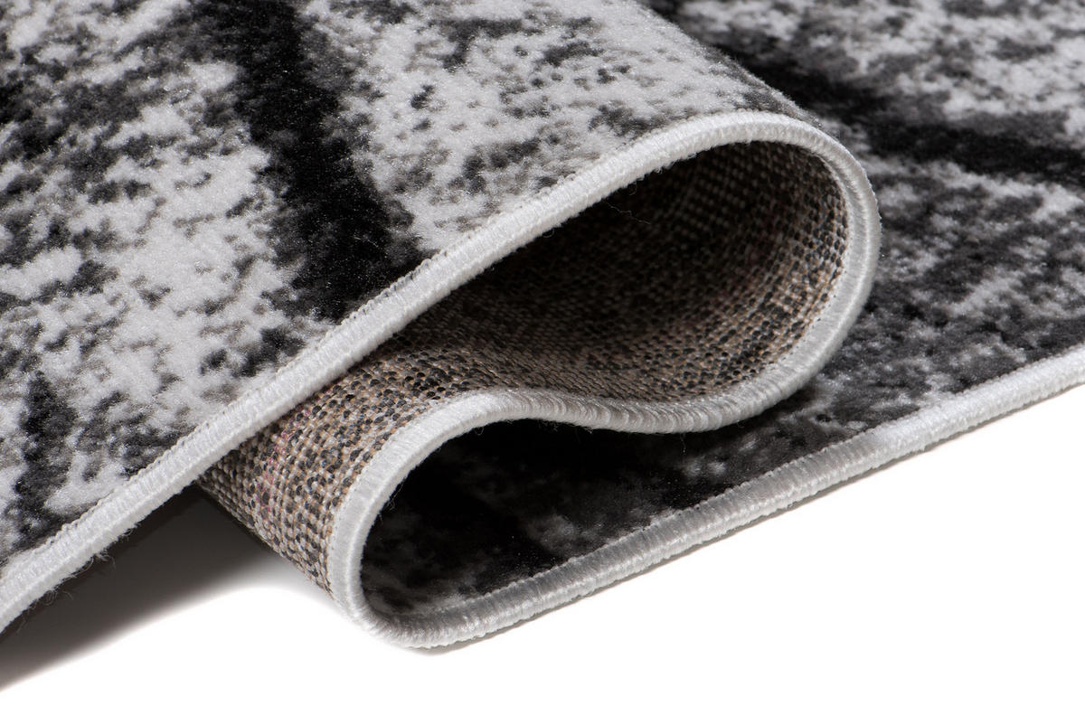 TEPPICH LUXURY Weiß Baumstamm Streifen 160/220 cm - Weiß, Textil (160/220cm) - Tapiso
