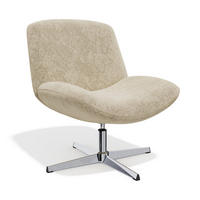 DREHSESSEL ABY Strukturierter Samt Beige 66cm - Beige, Textil (66/81/74cm) - Premium Interiors