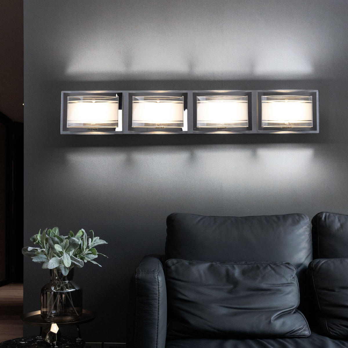 LED WANDLEUCHTE Adonia Aluminium Silber - Silberfarben, Glas (10/6.5/60cm) - Esto