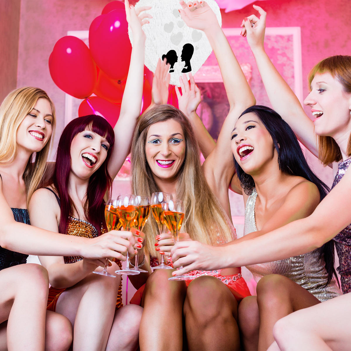 PINATA Hochzeit - Weiß, Papier (50/45/10cm) - Relaxdays