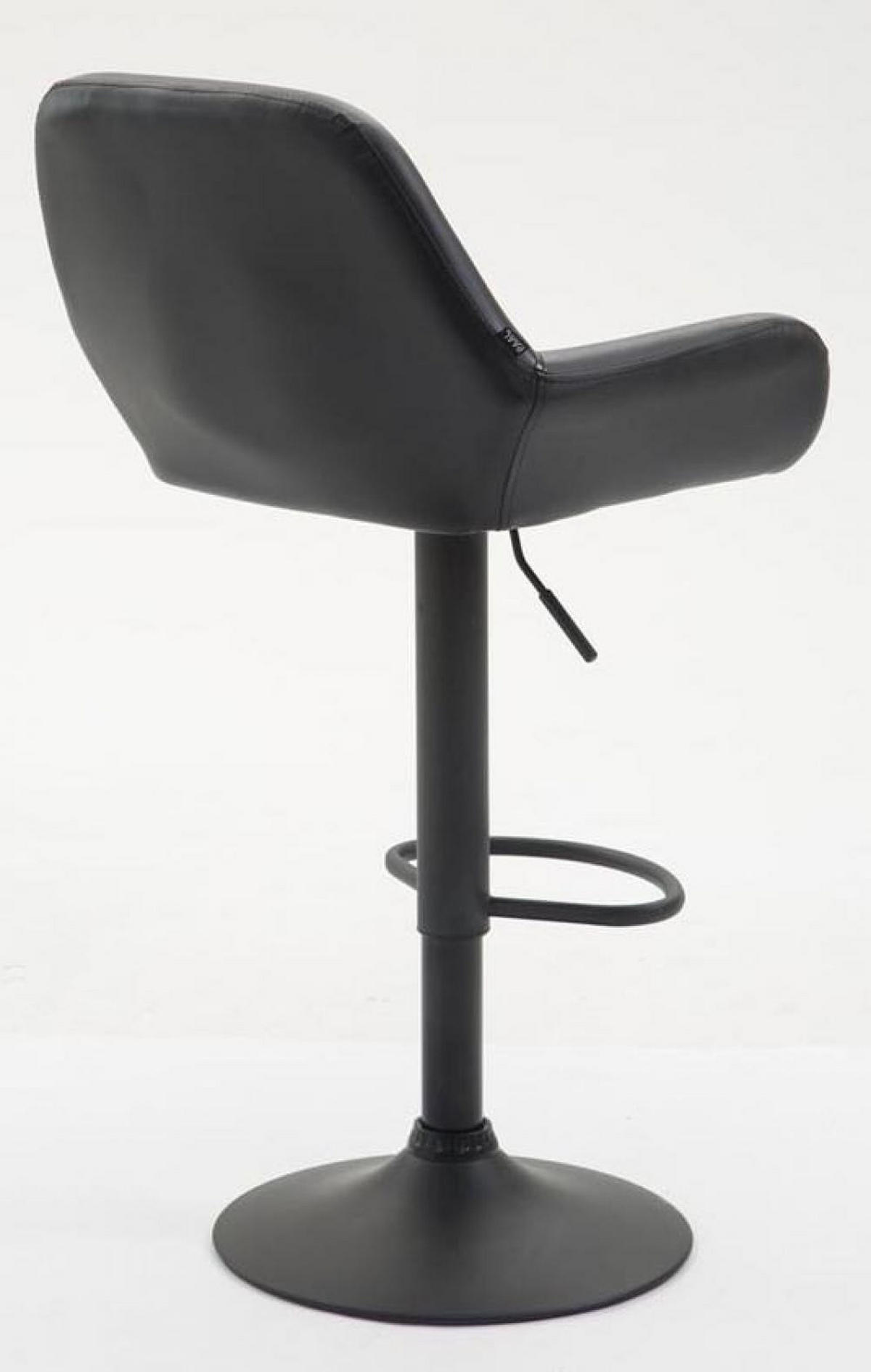 BARHOCKER 2er Set Lederlook schwarz - Schwarz, Textil/Metall (51/89/52cm) - CLP