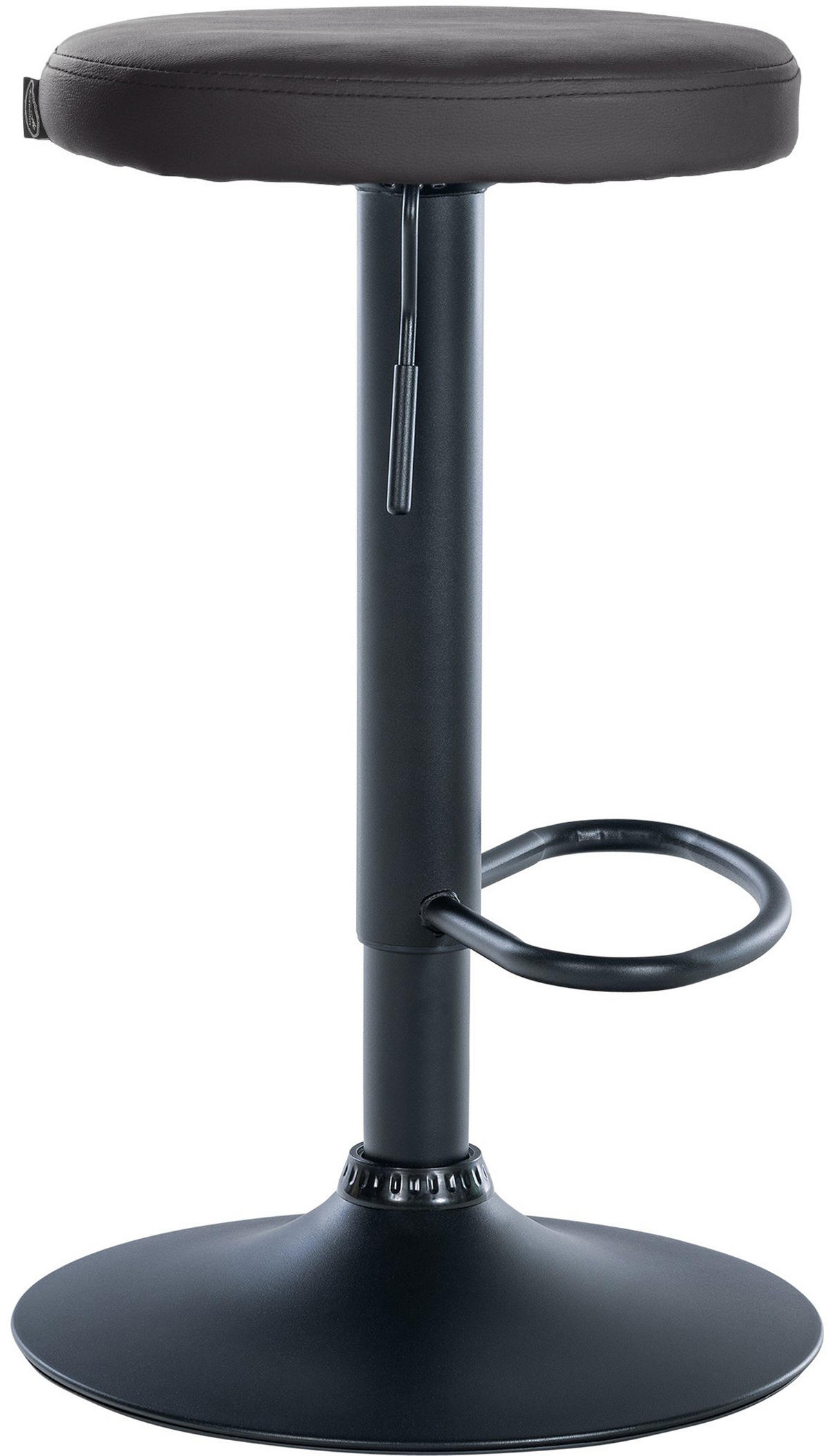 BARHOCKER 2er Set Pontius Kunstleder schwarz schwarz - Schwarz, Kunststoff/Metall (38.5/81/38.5cm) - TPFLiving